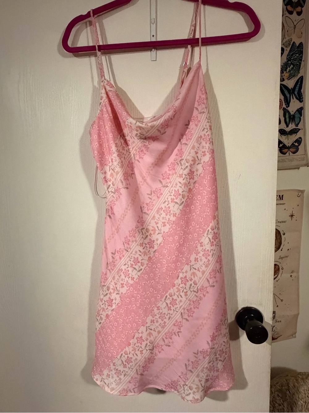 Altar'd State Pink Floral Bias Slip Dress - Picture 2 of 3